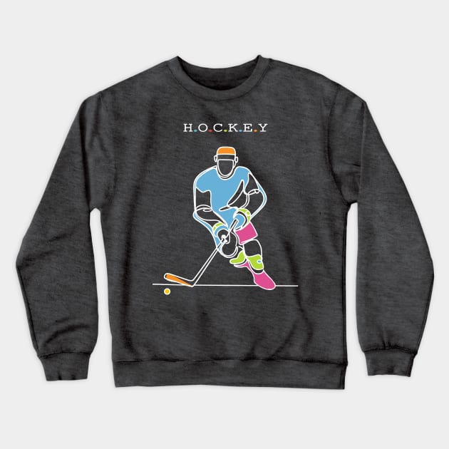 Hockey Sport Crewneck Sweatshirt by Fashioned by You, Created by Me A.zed